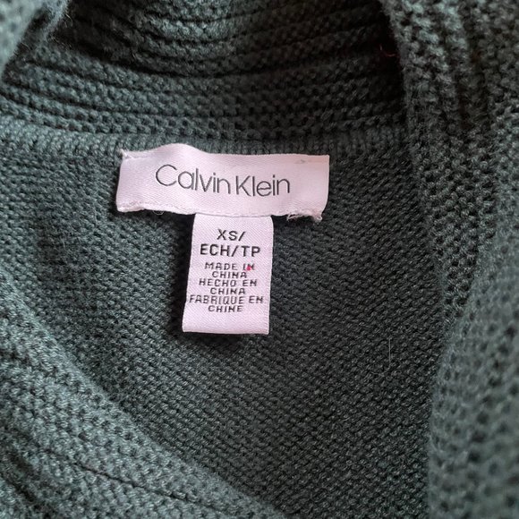 Beautiful Green Calvin Klein Turtleneck Top - Picture 6 of 8
